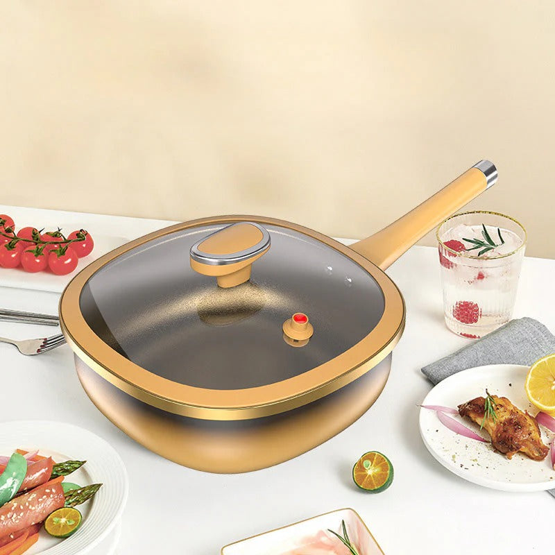 TitanChef Nova™ – Poêle Premium en Alliage de Titane 30 cm avec Couvercle