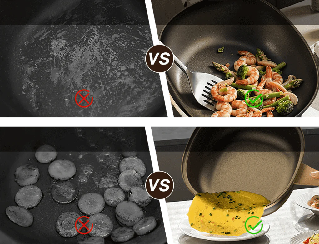 TitanChef Nova™ – Poêle Premium en Alliage de Titane 30 cm avec Couvercle
