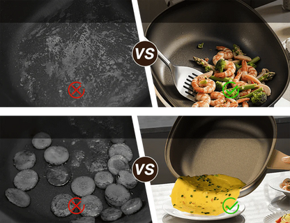 TitanChef Nova™ – Poêle Premium en Alliage de Titane 30 cm avec Couvercle