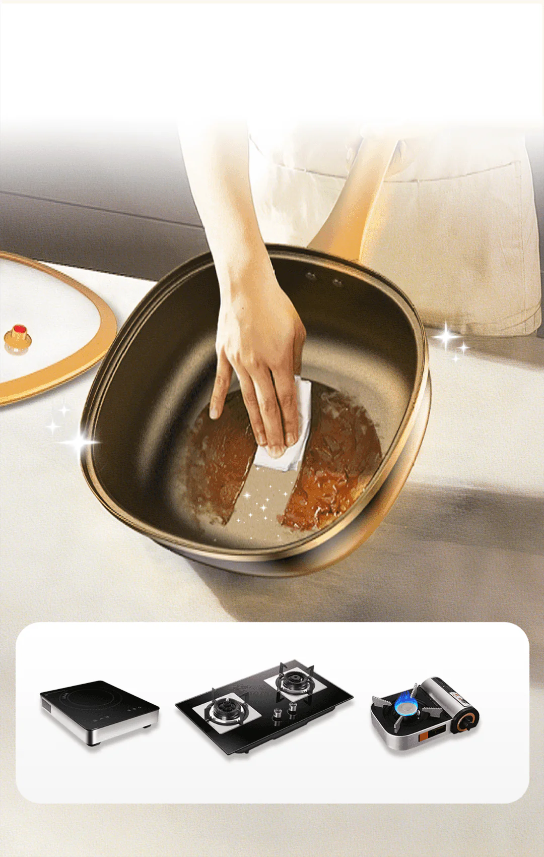 TitanChef Nova™ – Poêle Premium en Alliage de Titane 30 cm avec Couvercle