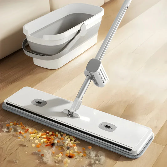 SwiftMop™ - Balai Serpillière Microfibre 360° Grand Format (42cm)
